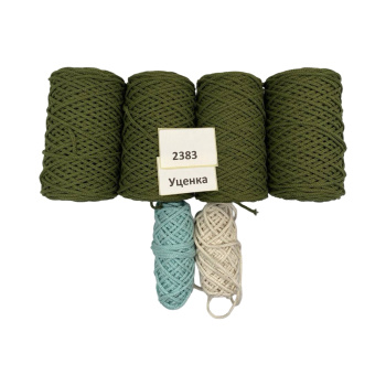 НШВ_2383 Набор хлопковых шнуров на вес 3 мм, 1 кг УЦЕНКА