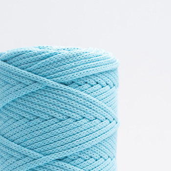Хлопковый Шнур для вязания ШХ_45 Голубая лагуна, 4мм/100м, хлопок