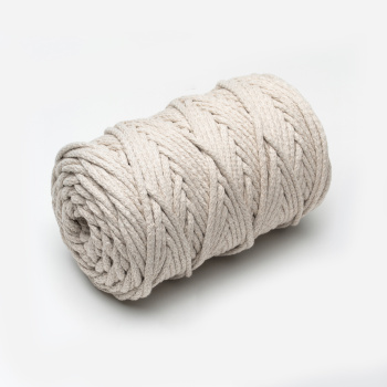 Хлопковый Шнур для вязания Ш-ХЛ5 047 Серо-бежевый, 5 мм/100 м, хлопок