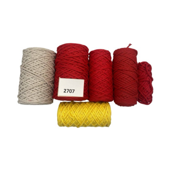 НШВ_2707 Набор хлопковых шнуров на вес 4 мм, 1 кг