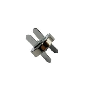 Кнопка магнитная потайная 905-1, серебро, 14 мм
