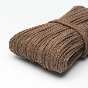 Хлопковый шнур для шитья с сердечником  5 мм/50 м, цвет Кофе