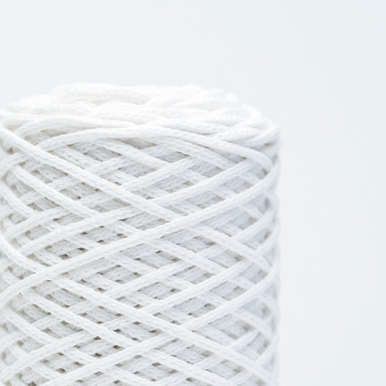 Хлопковый Шнур для вязания Ш-ХЛ3_001 Белый, Змм/100 м, хлопок