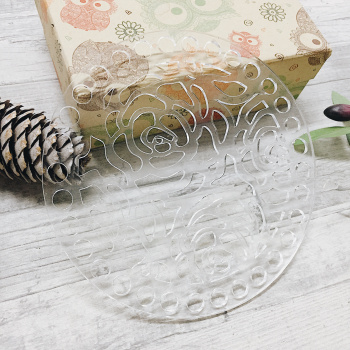 2023-1 Резная боковинка для сумки, крышка для корзинки, оргстекло "Розы" D=15см