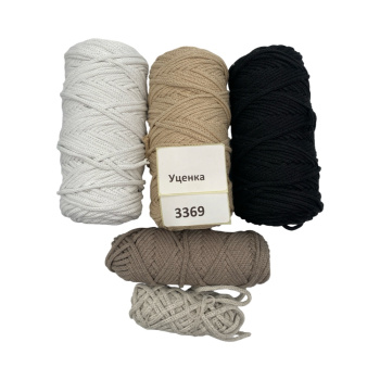 НШВ_3369 Набор хлопковых шнуров на вес 4 мм, 1 кг