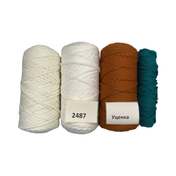 НШВ_2487 Набор полиэфирных шнуров на вес 4 мм, 1 кг УЦЕНКА