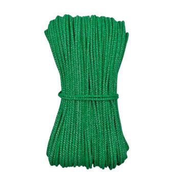 Хлопковый шнур с люрексом (серебро) для шитья с сердечником ШН_П70, 5 мм/30 м, цвет Зелёный
