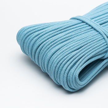 Хлопковый шнур для шитья с сердечником 5 мм/30 м, цвет Голубой топаз