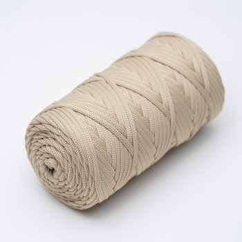 Полиэфирный плоский шнур для вязания  Солома 5 мм/100м