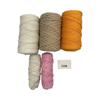 НШВ_2288 Набор хлопковых шнуров на вес 4 мм, 1 кг