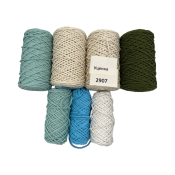 НШВ_2907 Набор хлопковых шнуров на вес 3 мм, 1 кг УЦЕНКА