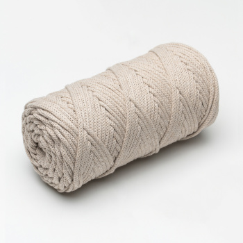 Хлопковый Шнур для вязания ШХ_06 Серо-бежевый, 4мм/100м, хлопок