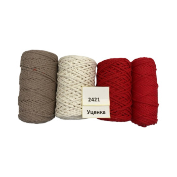 НШВ_2421 Набор хлопковых шнуров на вес 4 мм, 1 кг УЦЕНКА