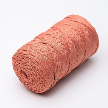 Полиэфирный плоский шнур для вязания  Коралл 5 мм/100м
