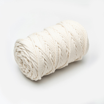 Хлопковый Шнур для вязания Ш-ХЛ5 033 Айвори, 5 мм/100 м, хлопок