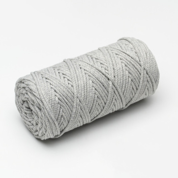 Хлопковый Шнур для вязания Ш-ХЛ3_005 Светло-серый, Змм/100м, хлопок