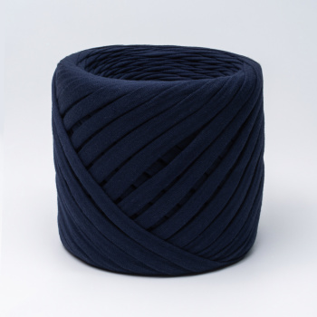 Трикотажная пряжа Hobyt ТП 053 Сапфир, первичная, изнаночная, 100% хлопок, 100 м, 7-9 мм
