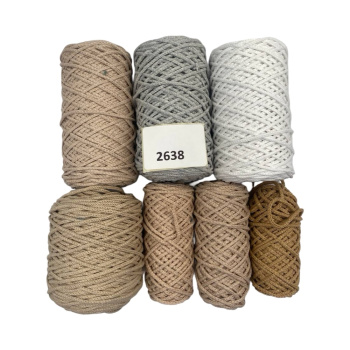 НШВ_2638 Набор хлопковых шнуров на вес 3 мм, 1 кг