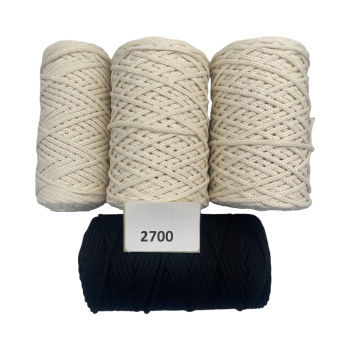 НШВ_2700 Набор хлопковых шнуров на вес 4 мм, 1 кг