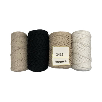 НШВ_2419 Набор хлопковых шнуров на вес 4 мм, 1 кг УЦЕНКА