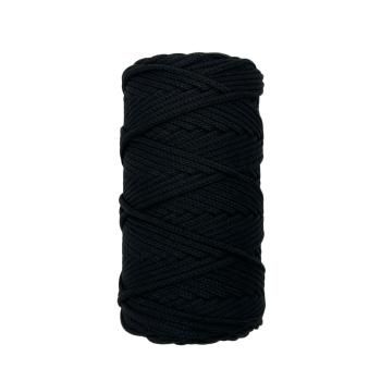 Хлопковый Шнур для вязания ШХ_32 Чёрный, 4мм/100м, хлопок