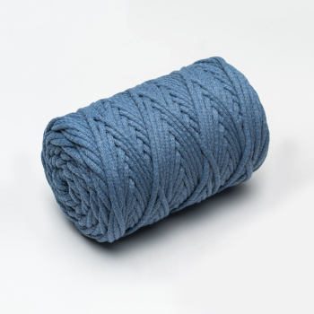 Хлопковый Шнур для вязания Ш-ХЛ5 029 Светлый джинс, 5 мм/100 м, хлопок