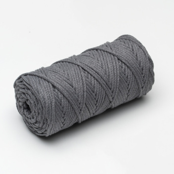 Хлопковый Шнур для вязания Ш-ХЛ3_090 Дымчатый Змм/100м, хлопок
