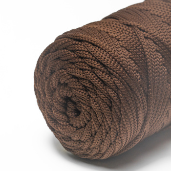 Полиэфирный шнур для вязания ПЭШ_47 Шоколад, 4 мм/100 метров