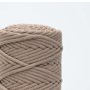 Хлопковый Шнур для вязания ШХ_36 Ореховый, 4мм/100м, хлопок