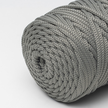 Полиэфирный шнур для вязания ПЭШ_85  Серый металлик, 4 мм/100 метров