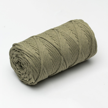 Хлопковый Шнур для вязания ШХ_69 Шалфей, 4мм/100м, хлопок