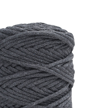 Хлопковый Шнур для вязания Ш-ХЛ5 022 Темно-серый, 5 мм/100 м, хлопок