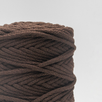 Хлопковый Шнур для вязания Ш-ХЛ5 050 Брауни, 5 мм/100 м, хлопок