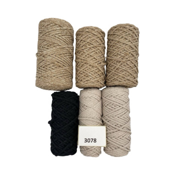НШВ_3078 Набор хлопковых шнуров на вес 4 мм, 1 кг
