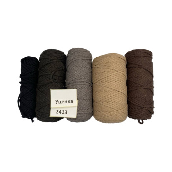 НШВ_2413 Набор хлопковых шнуров на вес 4 мм, 1 кг УЦЕНКА