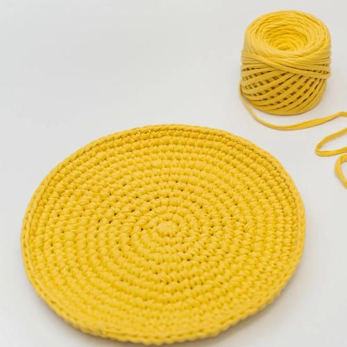 Плетение круглого коврика на круге