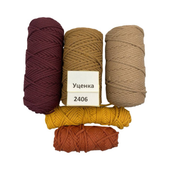 НШВ_2406 Набор хлопковых шнуров на вес 4 мм, 1 кг УЦЕНКА