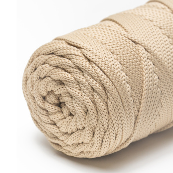 Полиэфирный шнур для вязания ПЭШ_43 Светлый беж, 4 мм/100 метров