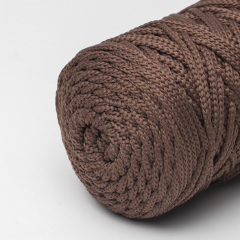 Полиэфирный Шнур для вязания Ш-ПЭ 014-100 Темно-бежевый, Змм, 100 м 