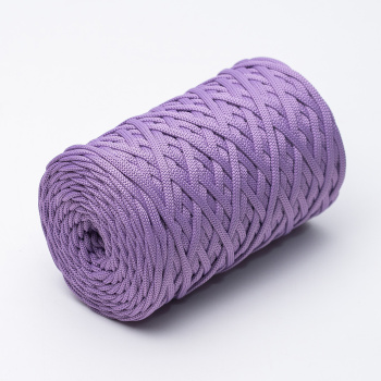 Полиэфирный плоский  шнур для вязания  Черничный смузи 5 мм/100м