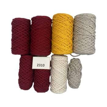 НШВ_2310 Набор хлопковых шнуров на вес 3 мм, 1 кг