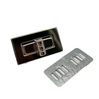 Портфельный замок 877, серебро 44x25 мм