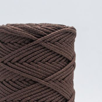 Хлопковый Шнур для вязания Ш-ХЛ3_040 Брауни, Змм/100м, хлопок