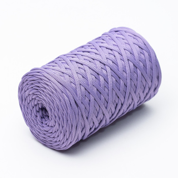 Полиэфирный плоский шнур для вязания  Лаванда 5 мм/100м
