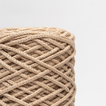 Хлопковый Шнур для вязания Ш-ХЛ3_108 Крем Змм/100м, хлопок