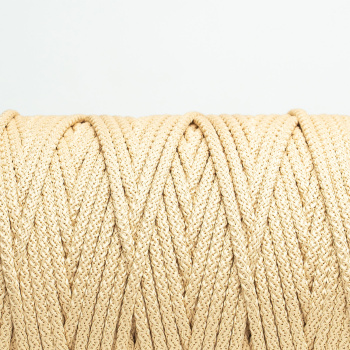 Полиэфирный Шнур с сердечником для вязания ПШ5_2-34 Светлый беж, 5мм/200 м 