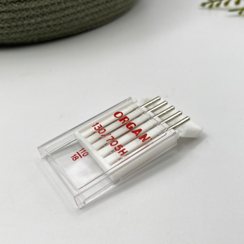 Иглы универсальные для бытовых швейных машин, размер №110, набор 5 шт 