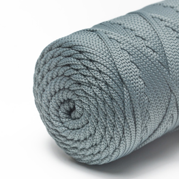 Полиэфирный шнур для вязания ПЭШ_10 Серо-зелёный, 4 мм/100 метров