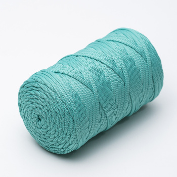 Полиэфирный плоский шнур для вязания  Кюрасао 5 мм/100м