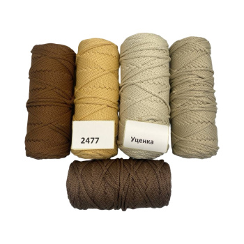 НШВ_2477 Набор полиэфирных шнуров на вес 4 мм, 1 кг УЦЕНКА